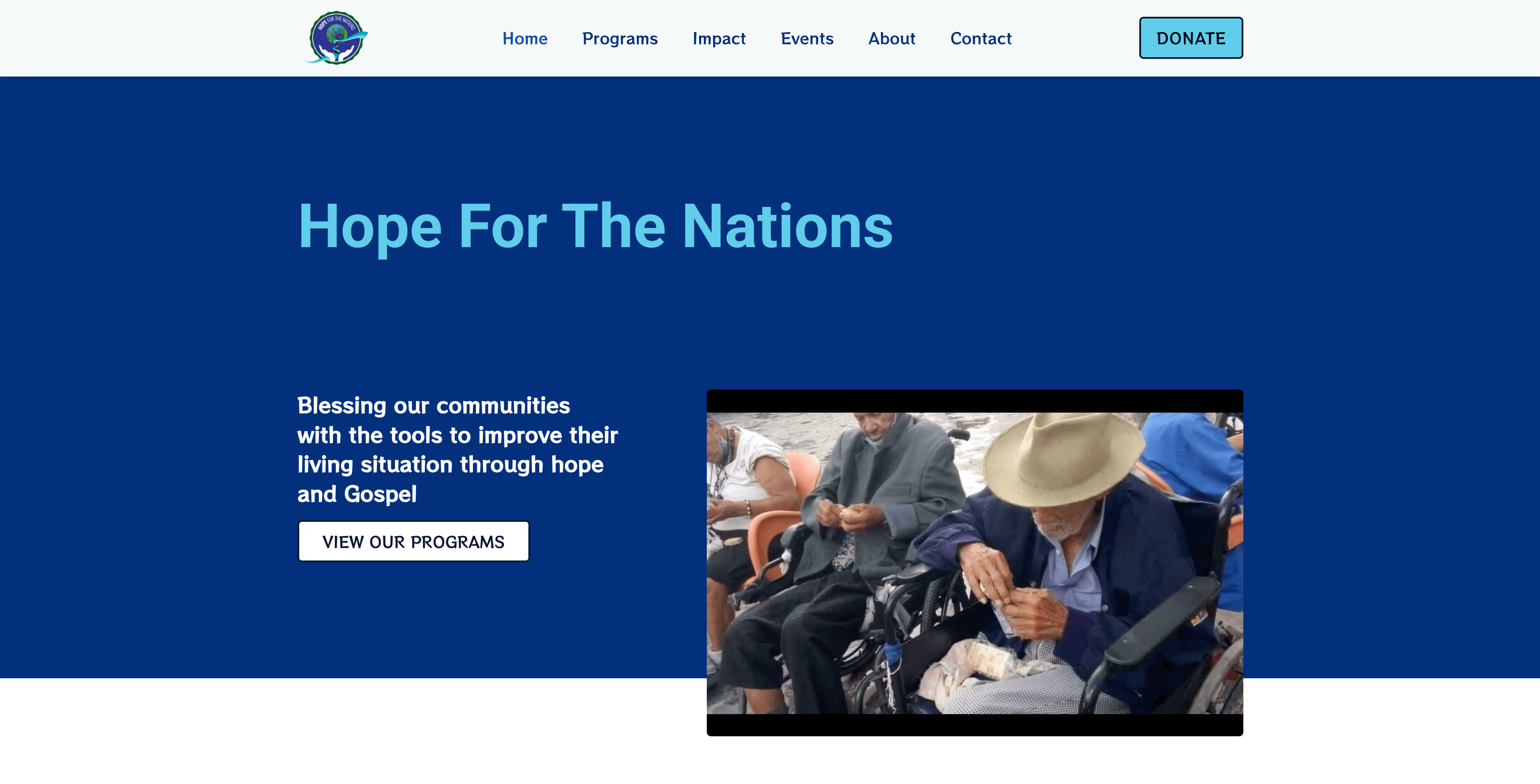 Hope For The Nations Nonprofit Website